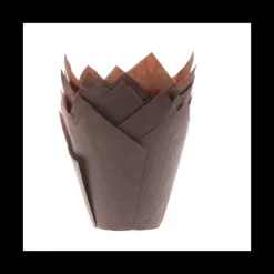HOUSE OF MARIE Caissettes Cupcakes Marron Tulipe (x36)* Moules En Papier