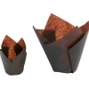 NORDIA Caissettes en Papier Tulipcup Brun Ø 3,5 cm H 6 cm* Moules En Papier