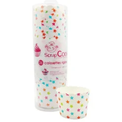 SCRAPCOOKING Caissettes rigides de cuisson Motifs étoiles (x25)* Moules En Papier