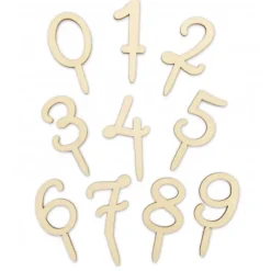 SCRAPCOOKING Cake Topper Bois Chiffres 0 à 9* Décoration Gâteau
