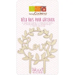 SCRAPCOOKING Cake Topper Bois Love 12,5 cm* Décoration Gâteau
