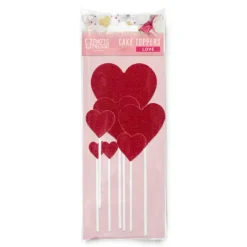 PATISDECOR Cake Topper Cœurs Rouges (x7) Patisdécor* Décoration Gâteau