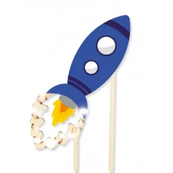 SCRAPCOOKING Cake Topper Fusée Led* Décoration Gâteau