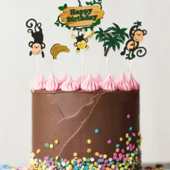 PATISDECOR Cake Topper Happy Birthday Singes (x5) Patisdécor* Décoration Gâteau