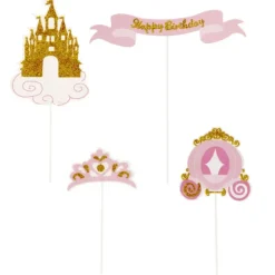 PATISDECOR Cake Topper Happy Birthday Princesse (x4) Patisdécor* Décoration Gâteau