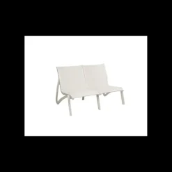GROSFILLEX Canapé Conversationnel Blanc Glacier Toile Blanche Sunset* Mobilier Lounge|Salon De Jardin Professionnel