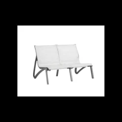 GROSFILLEX Canapé Conversationnel Noir Volcanique Toile Gris Chiné Sunset* Mobilier Lounge|Salon De Jardin Professionnel