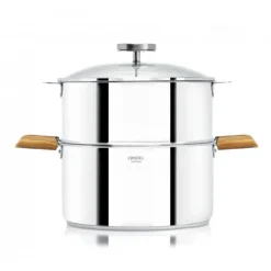 CRISTEL Casserole et Cuit Vapeur Inox Ø 24 cm Anses Olivier Biome* Cuiseur Vapeur|Casseroles