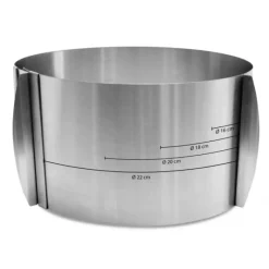 SCRAPCOOKING Cercle à Pâtisserie Extensible Inox H 12 cm* Cercle À Patisserie