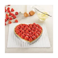 DE BUYER Cercle perforé forme coeur ø 21 cm de L'école Valrhona par* Cercle À Patisserie