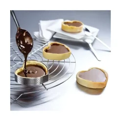 DE BUYER Cercle perforé forme coeur ø 12 cm de L'école Valrhona par* Cercle À Patisserie