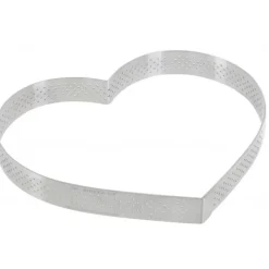 DE BUYER Cercle perforé forme coeur ø 18 cm de L'école Valrhona par* Cercle À Patisserie