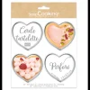 SCRAPCOOKING Cercles à Tarte Individuels Perforés Cœur 7,5 x 8 cm (x4)* Cercle À Patisserie