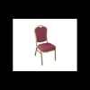LYROSE Chaise Empilable Dorée avec Assise Bordeaux Elysée* Mobilier Évènementiel|Mobilier Restaurant