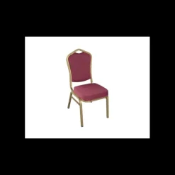 LYROSE Chaise Empilable Dorée avec Assise Bordeaux Elysée* Mobilier Évènementiel|Mobilier Restaurant