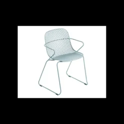 GROSFILLEX Chaise en Acier avec Assise Résine Bleu Ether Ramatuelle 73’* Mobilier Terrasse Restaurant