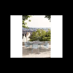 GROSFILLEX Chaise en Acier avec Assise Résine Bleu Ether Ramatuelle 73’* Mobilier Terrasse Restaurant