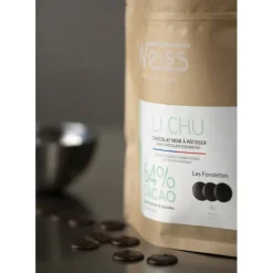 WEISS Chocolat Noir 64% Li Chu 1 kg* Chocolat De Couverture