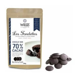 WEISS Chocolat Noir Acarigua 70% Fondettes 250g* Chocolat De Couverture