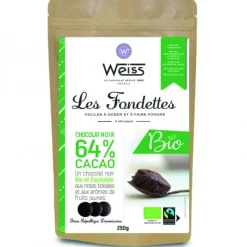 WEISS Chocolat Noir Bio 64% Fondettes 250g* Produits Bio|Chocolat De Couverture