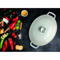 CHASSEUR Cocotte en Fonte Ovale 29 cm Macadamia* Cocotte En Fonte
