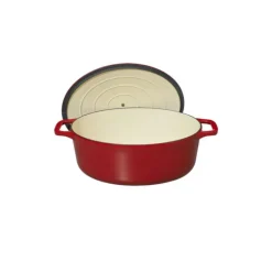 CHASSEUR Cocotte en Fonte Ovale 27 cm Rouge* Cocotte En Fonte