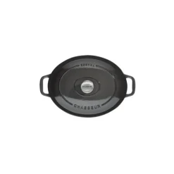 CHASSEUR Cocotte en Fonte Ovale 27 cm Caviar* Cocotte En Fonte