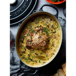 LE CREUSET Cocotte en fonte Ovale 40 cm Noir mat Signature* Cocotte En Fonte