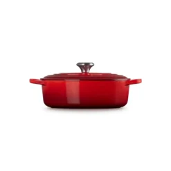 LE CREUSET Cocotte en Fonte Ovale Basse 27 cm Cerise Signature* Cocotte En Fonte