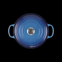 LE CREUSET Cocotte en Fonte Ronde 26 cm Azur Signature* Cocotte En Fonte