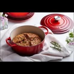 LE CREUSET Cocotte en Fonte Ronde 20 cm Cerise Signature* Cocotte En Fonte