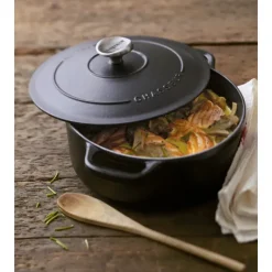 CHASSEUR Cocotte en Fonte Ronde 24 cm Noir Mat* Cocotte En Fonte
