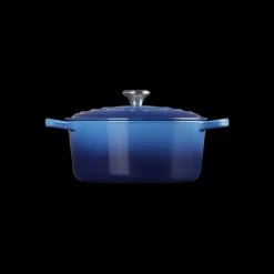 LE CREUSET Cocotte en Fonte Ronde 22 cm Signature Azur* Cocotte En Fonte