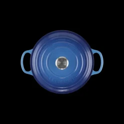 LE CREUSET Cocotte en Fonte Ronde 22 cm Signature Azur* Cocotte En Fonte