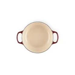 LE CREUSET Cocotte en Fonte Ronde 20 cm Garnet Bouton Doré Signature* Cocotte En Fonte