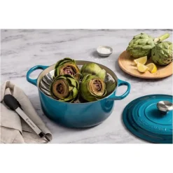 LE CREUSET Cocotte en fonte Ronde 24 cm Deep Teal Signature* Cocotte En Fonte
