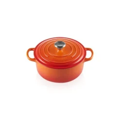 LE CREUSET Cocotte en Fonte Ronde 22 cm Volcanique Signature* Cocotte En Fonte