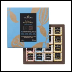 VALRHONA Coffret 32 Carrés de Chocolats Noir et Lait Les Essentiels 160 g* Chocolats À Offrir|Confiserie