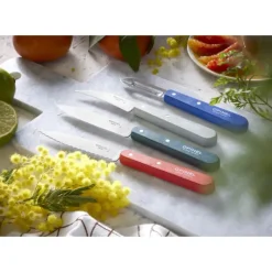 OPINEL Coffret 3 Couteaux de Cuisine et un Eplucheur Primo Les Essentiels* Couteau D'office|Eplucheurs, Dénoyauteur