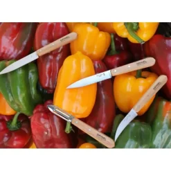 OPINEL Coffret 3 Couteaux de Cuisine et un Eplucheur Les Essentiels* Couteau D'office|Eplucheurs, Dénoyauteur