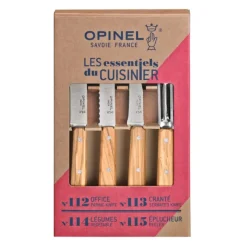OPINEL Coffret 3 Couteaux de Cuisine et un Eplucheur Olivier Les Essentiels* Couteau D'office|Eplucheurs, Dénoyauteur