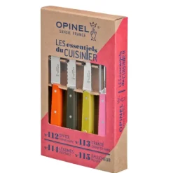 OPINEL Coffret 3 Couteaux de Cuisine et un Eplucheur Fifties Les Essentiels* Couteau D'office|Eplucheurs, Dénoyauteur