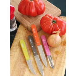 OPINEL Coffret 3 Couteaux de Cuisine et un Eplucheur Fifties Les Essentiels* Couteau D'office|Eplucheurs, Dénoyauteur