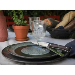 OPINEL Coffret 4 Couteaux de Table Frêne Sombre Facette* Couverts