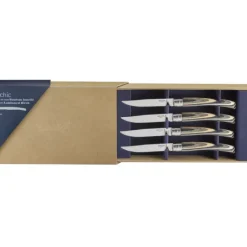 OPINEL Coffret 4 Couteaux de Table Bouleau Lamellé Table Chic* Couverts