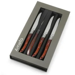 AMEFA Coffret 4 Couteaux Steak Royal Steak Bois 22,5 cm* Couverts