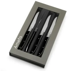 AMEFA Coffret 4 Couteaux Steak Royal Steak Noir 22,5 cm* Couverts