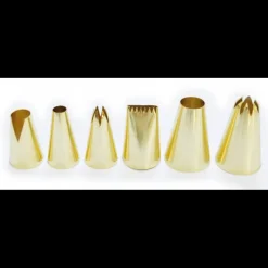 SCRAPCOOKING Coffret 6 Douilles Pâtissières Inox Dorées* Douilles Pâtisserie