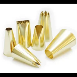 SCRAPCOOKING Coffret 6 Douilles Pâtissières Inox Dorées* Douilles Pâtisserie