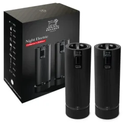 PEUGEOT Coffret 2 Moulins Electriques Sel & Poivre Noir Mat 15 cm* Moulin